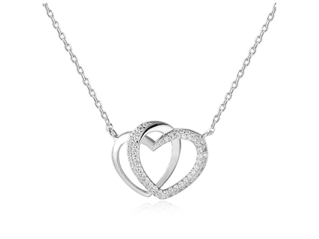 Stříbrný náhrdelník se srdíčky